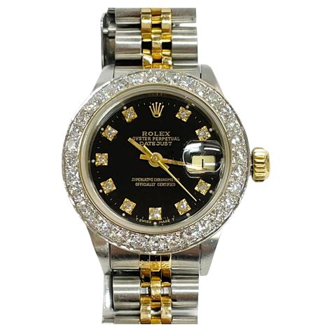 rolex ladies watch diamond bezel